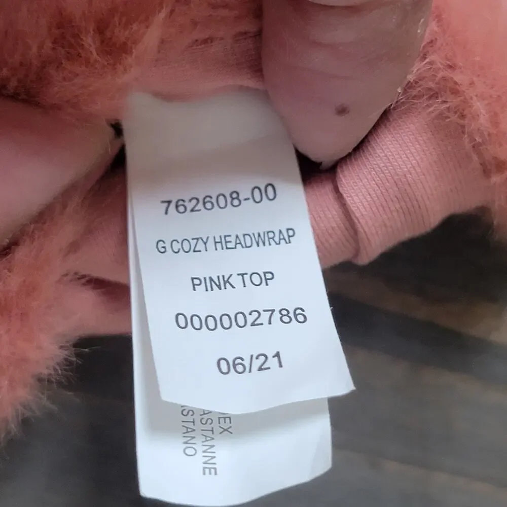 Old Navy Faux Fur Bow Stretch Headwrap Cozy Headband Coral Girls OS‎ EUC